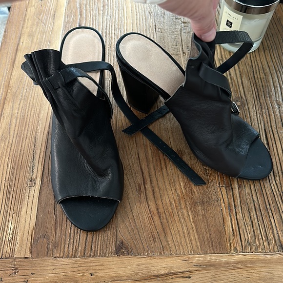 Seychelles black open toe bootie block heel - Picture 2 of 4